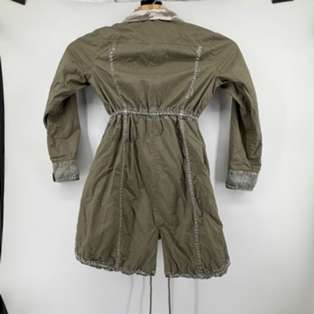 Boundless North BNCI Womens Olive Green Camo Utility Parka Jacket Small Floral - Picture 2 of 8